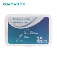 罗曼（ROAMAN）细滑线牙线棒 25支装一盒 *3件