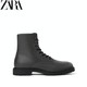 ZARA 12086520500 男士经典高筒工装马丁靴