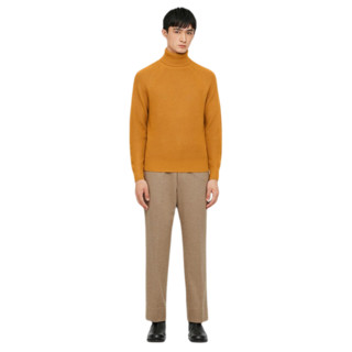UNIQLO 优衣库 设计师合作款系列男士羊毛套头立领长袖针织衫432921 黄色S