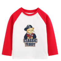 CLASSIC TEDDY 精典泰迪 儿童棒球帽子熊T恤 大红 90