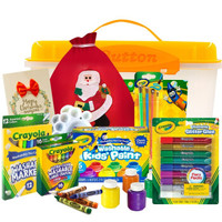Crayola 绘儿乐JD-2020M 圣诞绘画礼盒9件套  （含画刷颜料贺卡随机礼物） *3件