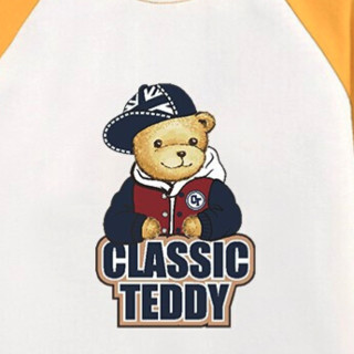 CLASSIC TEDDY 精典泰迪 儿童棒球帽子熊T恤 姜黄 140
