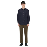 UNIQLO 优衣库 设计师合作款系列男士纯棉翻领长袖衬衫435804 藏青色S