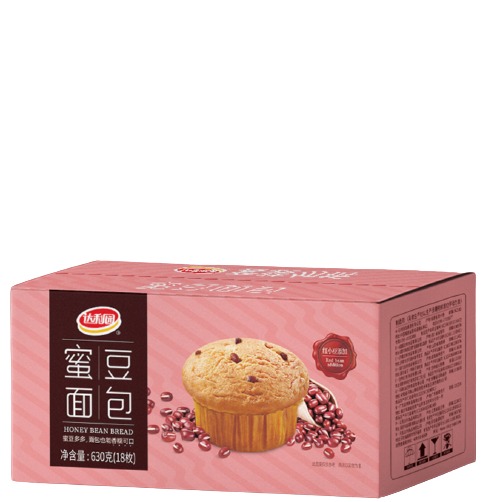 达利园 蜜豆面包 18枚 630g