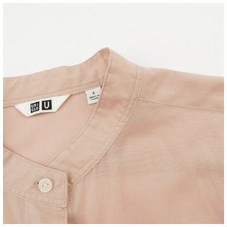 UNIQLO 优衣库 女士纯棉立领薄款长袖衬衫433712