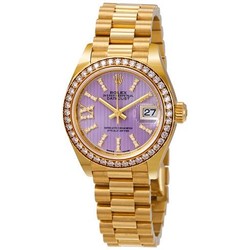 ROLEX 劳力士 Lady-Datejust 28 Liliac Dial 18K金腕表