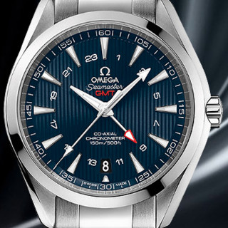 OMEGA 欧米茄 Seamaster海马系列 231.10.43.22.03.001 男士机械手表 43mm 蓝盘 银色精钢表带 圆形