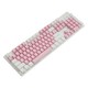  黑峡谷（Hyeku）GK715 机械键盘 104键 白色背光 可插拔键盘 凯华BOX轴 粉白 红轴　