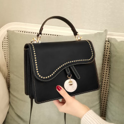 牛皮刺绣小方包手提包单肩包女士包包女包女式斜挎包