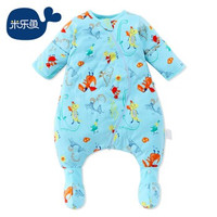 misslele 米乐鱼  婴儿保暖双层可拆袖分腿睡袋 小火龙 100码