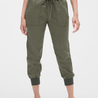 Gap 盖璞 469873 女士中腰束口卡其裤 橄榄绿 XL(170/92A)