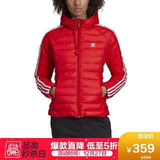 阿迪达斯 ADIDAS 三叶草 女子 三叶草系列 SLIM JACKET 运动  棉服 ED4785 XS码