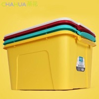 有券的上：CHAHUA 茶花 28100 塑料收纳箱 58L 3个