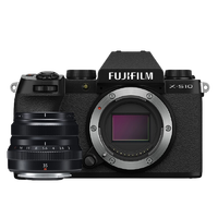 FUJIFILM 富士 X-S10 APS-C画幅 微单相机 黑色 XC 35mm F2 R WR 定焦镜头 单头套机