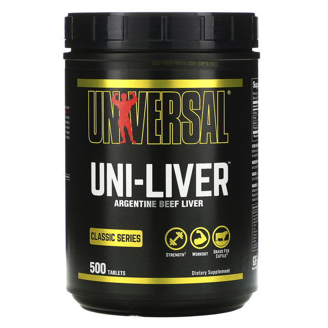 Universal Nutrition 环球营养 Classic Series系列 Uni-Liver 阿根廷牛肉肝 片剂 500片