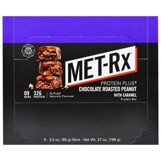 MET-RX 美瑞克斯 PROTEIN PLUS系列 蛋白棒 巧克力烤花生焦糖味 85g*9支