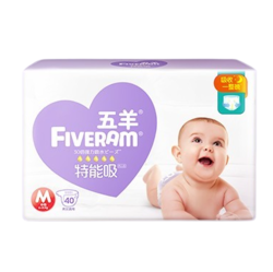 FIVERAMS 五羊 特能吸系列 婴儿纸尿裤 M3片
