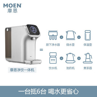 摩恩（MOEN）净水器 台式净饮机 饮水机 免安装 反渗透 RO膜 即热净水器 WD3130
