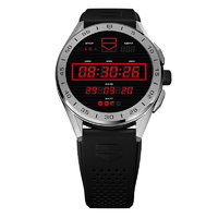 TAG Heuer 泰格豪雅 SBG8A12.BT6219 智能手表 45mm 银色精钢表壳 黑色硅胶表带 (GPS、心率)