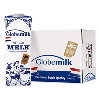 Globemilk 荷高 荷兰原装进口 3.7g优乳蛋白全脂纯牛奶 1L*6 年货送礼优选