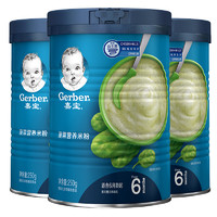 Gerber 嘉宝 米粉 国产版 2段 菠菜味 250g*3罐