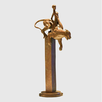 史雪亮《狮子座》雕塑摆件装饰 手工艺术品 礼品 45*18*15cm