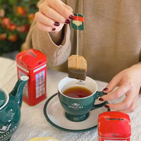 英国亚曼AHMAD TEA伦敦风情系列伴手礼 袋泡茶办公室下午茶 早餐红茶2g*20包（电话亭存钱罐设计）