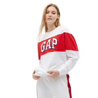 Gap 盖璞 女士条纹徽标撞色圆领套头卫衣000574861