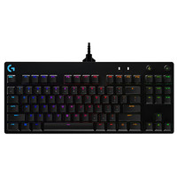 logitech 罗技 PRO X 87键 有线机械键盘 黑色 GX BLUE CLIKY轴 RGB