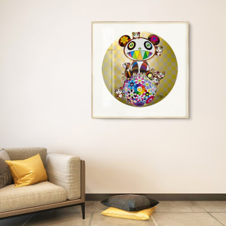 ARTMORN 墨斗鱼艺术 村上隆系列 Panda,panda Cubs,and Flowerball 版画复制品