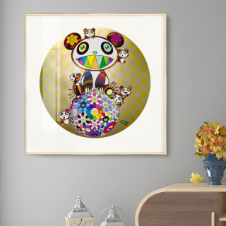 ARTMORN 墨斗鱼艺术 村上隆系列 Panda,panda Cubs,and Flowerball 版画复制品