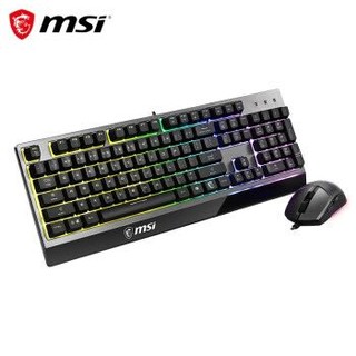 微星（MSI）游戏键鼠套装 GK30电竞键盘+GM11游戏鼠标