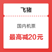 春运可用！领券防身！领国内机票满21-20元