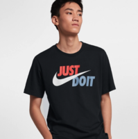 NIKE 耐克  耐克NIKE 男子 T恤 TEE JUST DO IT SWOOSH 运动服 AR5007-010黑色L码