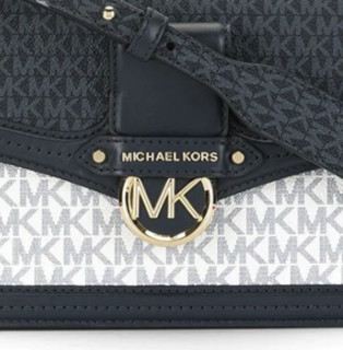 MICHAEL KORS 迈克·科尔斯 Jessie系列女士撞色印花磁扣斜挎单肩包30S0GI6L2V NAVY MULTI 海军蓝拼色