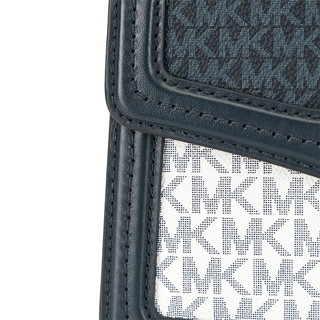 MICHAEL KORS 迈克·科尔斯 Jessie系列女士撞色印花磁扣斜挎单肩包30S0GI6L2V NAVY MULTI 海军蓝拼色