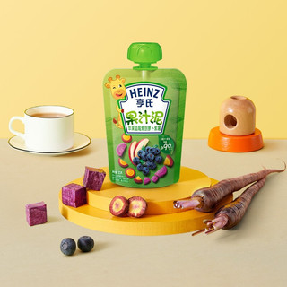 Heinz 亨氏 乐维滋系列 果泥 3段 苹果蓝莓紫胡萝卜紫薯味 120g