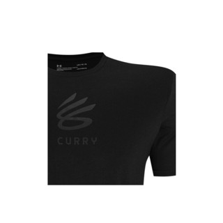 UNDER ARMOUR 安德玛 Curry Logo系列 男子运动T恤 1357001-001 黑色 L