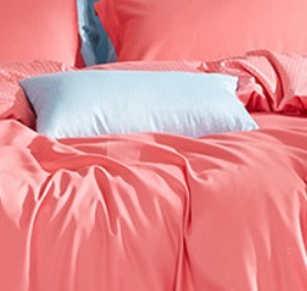 LUOLAI 罗莱 炫色系列 锦鲤 全棉缎纹床上被套 1.8m床 橘粉色