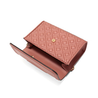 TORY BURCH 汤丽柏琦 Fleming系列 女士羊皮斜挎包 43834 235 珊瑚色 小号