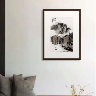 雅昌 朱屺瞻 《沧江风帆》74×99cm 装饰画 宣纸