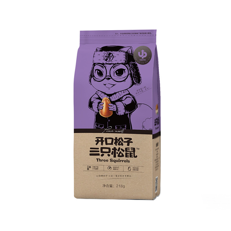 Three Squirrels 三只松鼠 开口松子 218g