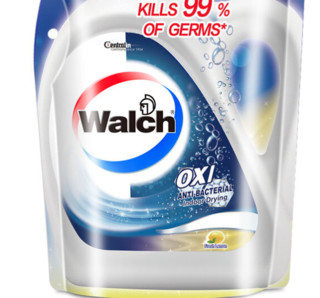 Walch 威露士 抗菌有氧洗衣液 2L*2瓶+500ml*2袋补充装 原味+柠檬