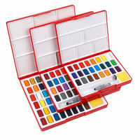 京东PLUS会员：辉柏嘉固体水彩颜料透明套装初学者便携学生用手绘画工具水彩画颜料 24色 *4件