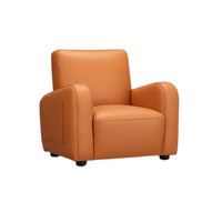 顾家家居 KUKA 皮艺单人沙发 阳光橙