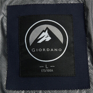 佐丹奴（Giordano） 羽绒 羽绒服90%灰鹅绒可拆帽羽绒外套01070741  66标志海军蓝 小码