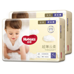 HUGGIES 好奇 尿不湿金装成长裤男女通用拉拉裤箱装XL号72片轻薄透气纸尿裤(新老包装交替发货)