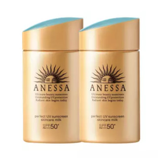 ANESSA 安热沙 小金瓶防晒套装60ml*2（ 小金瓶 清爽耐晒）防晒霜 赠20ml*4