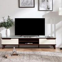 KUKa 顾家家居 高强度钢化玻璃电视柜 白色透光 200*40*42cm