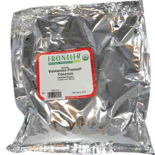 FrontierNaturalProducts 有机越南优质肉桂粉 453克 烘焙纯桂皮现磨玉桂粉
